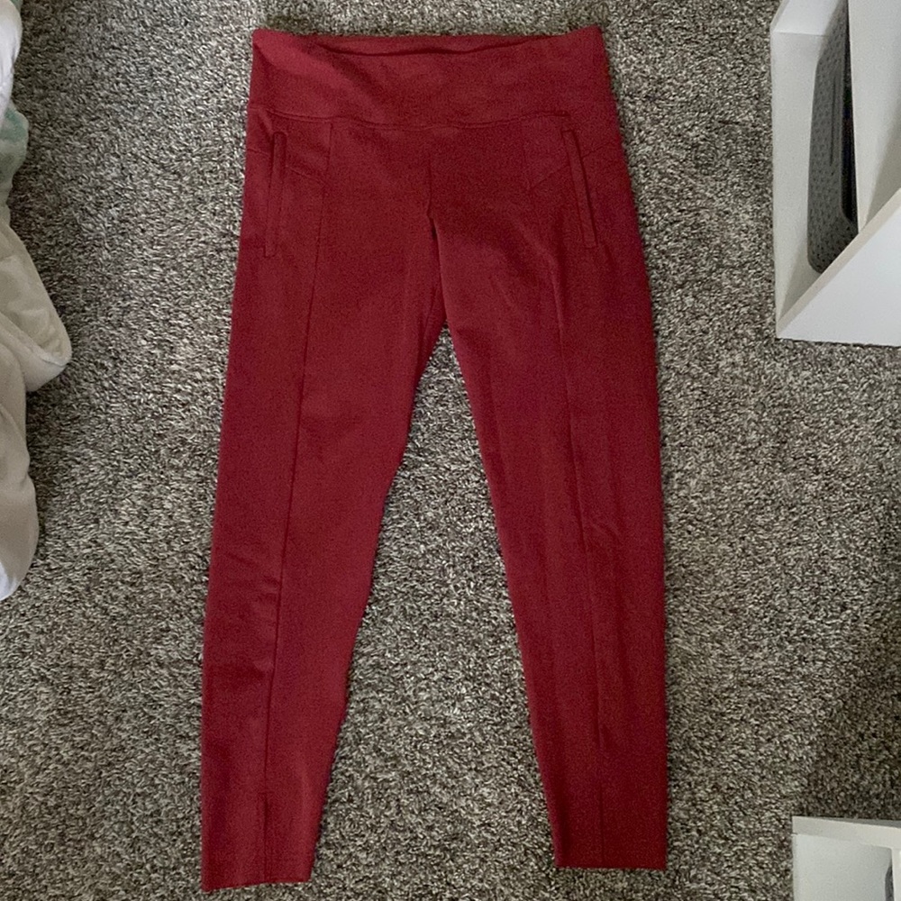 Gap red/maroon leggings/workout pants. Size womens medium.